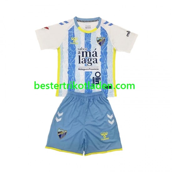 Fußballtrikot Málaga CF Heim Trikot Home 2024-2025 Kurzarm für Kinder