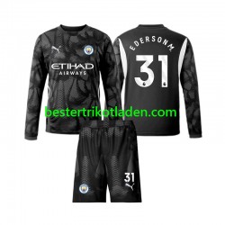Fußballtrikot Manchester City Ederson Moraes 31 Torwart Viertes trikot 2024-2025 Langarm für Kinder
