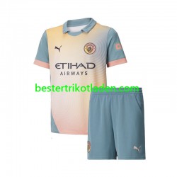 Fußballtrikot Manchester City Viertes trikot 2024-2025 Kurzarm für Kinder