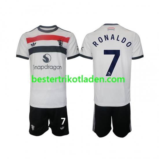 Fußballtrikot Manchester United Cristiano Ronaldo 7 Ausweich Trikot 3rd 2024-2025 Kurzarm für Kinder