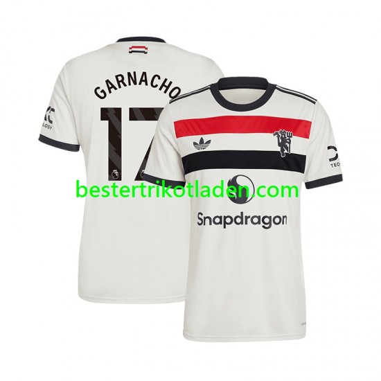Fußballtrikot Manchester United GARNACHO 17 Ausweich Trikot 3rd 2024-2025 Kurzarm für Herren