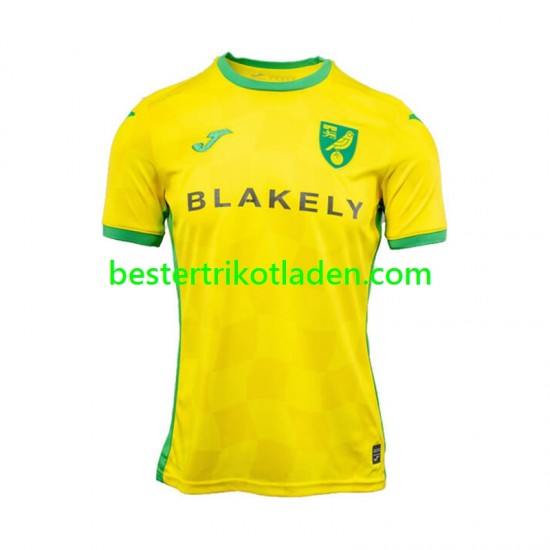 Fußballtrikot Norwich City Heim Trikot Home 2024-2025 Kurzarm für Herren