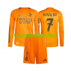 Fußballtrikot Real Madrid Cristiano Ronaldo 7 Auswärts Trikot Away 2024-2025 Langarm für Kinder