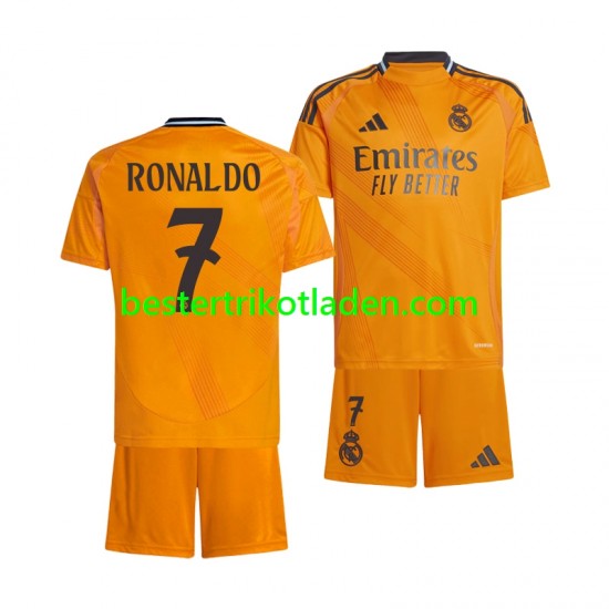 Fußballtrikot Real Madrid Cristiano Ronaldo 7 Auswärts Trikot Away 2024-2025 Kurzarm für Kinder