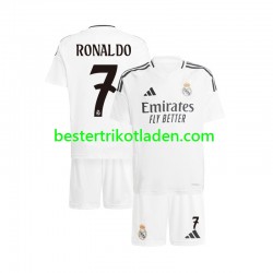Fußballtrikot Real Madrid Cristiano Ronaldo 7 Heim Trikot Home 2024-2025 Kurzarm für Kinder
