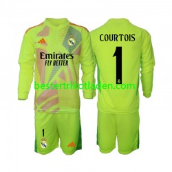 Fußballtrikot Real Madrid COURTOIS 1 Torwart Viertes trikot 2024-2025 Langarm für Kinder