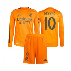 Fußballtrikot Real Madrid Modrić 10 Auswärts Trikot Away 2024-2025 Langarm für Kinder