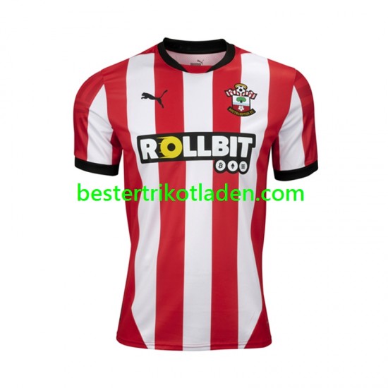 Fußballtrikot Southampton Heim Trikot Home 2024-2025 Kurzarm für Herren