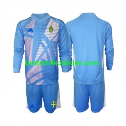 Fußballtrikot Schweden Torwart Auswärts Trikot Away 2024 Langarm für Kinder