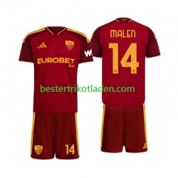 Fußballtrikot AS Rom Donyell Malen 14 Heim Trikot Home 2026-2027 Kurzarm für Kinder