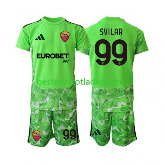 Fußballtrikot AS Rom Mile Svilar 99 Torwart Heim Trikot Home 2026-2027 Kurzarm für Kinder