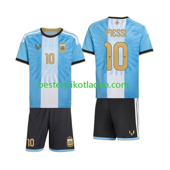 Fußballtrikot Argentinien Lionel Messi 10 Special Heim Trikot Home 2026-2027 Kurzarm für Kinder