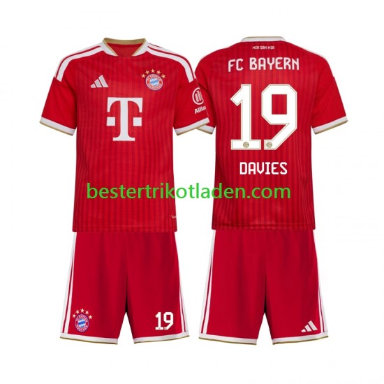 Fußballtrikot FC Bayern München Alphonso Davies 19 Heim Trikot Home 2026-2027 Kurzarm für Kinder
