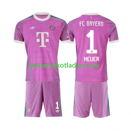 Fußballtrikot FC Bayern München Manuel Neuer 1 Torwart Ausweich Trikot 3rd 2026-2027 Kurzarm für Kinder