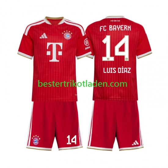 Fußballtrikot FC Bayern München Luis Diaz 14 Heim Trikot Home 2026-2027 Kurzarm für Kinder