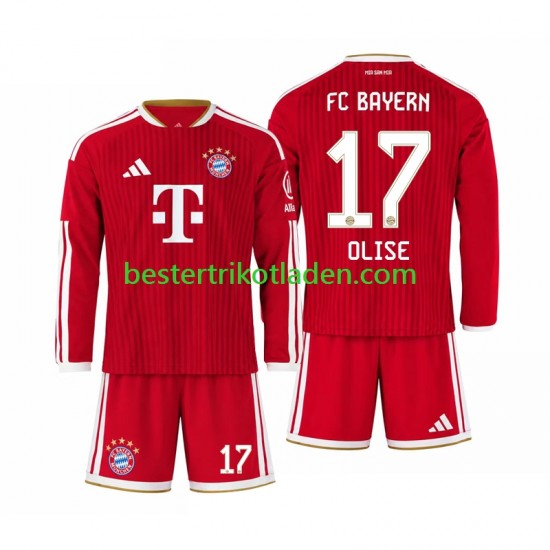 Fußballtrikot FC Bayern München Michael Olise 17 Heim Trikot Home 2026-2027 Langarm für Kinder