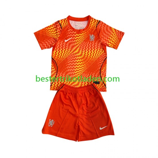 Fußballtrikot Chelsea Torwart Auswärts Trikot Away 2026-2027 Kurzarm für Kinder