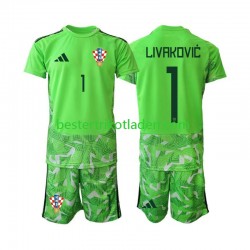 Fußballtrikot Kroatien Dominik Livakovic 25 Torwart Heim Trikot Home 2026-2027 Kurzarm für Kinder