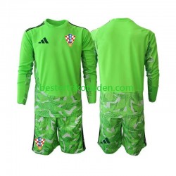 Fußballtrikot Kroatien Torwart Heim Trikot Home 2026-2027 Langarm für Kinder