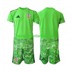 Fußballtrikot Kroatien Torwart Heim Trikot Home 2026-2027 Kurzarm für Kinder