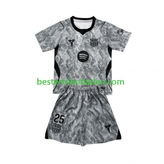 Fußballtrikot FC Barcelona Dominik Livakovic 25 Torwart Auswärts Trikot Away 2026-2027 Kurzarm für Kinder