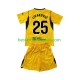 Fußballtrikot FC Barcelona Dominik Livakovic 25 Torwart Viertes trikot 2026-2027 Kurzarm für Kinder