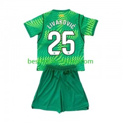 Fußballtrikot FC Barcelona Dominik Livakovic 25 Torwart Heim Trikot Home 2026-2027 Kurzarm für Kinder