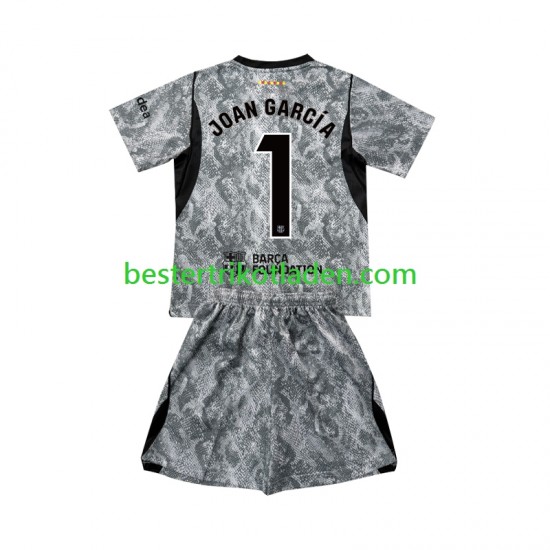 Fußballtrikot FC Barcelona Joan Garcia 1 Torwart Auswärts Trikot Away 2026-2027 Kurzarm für Kinder