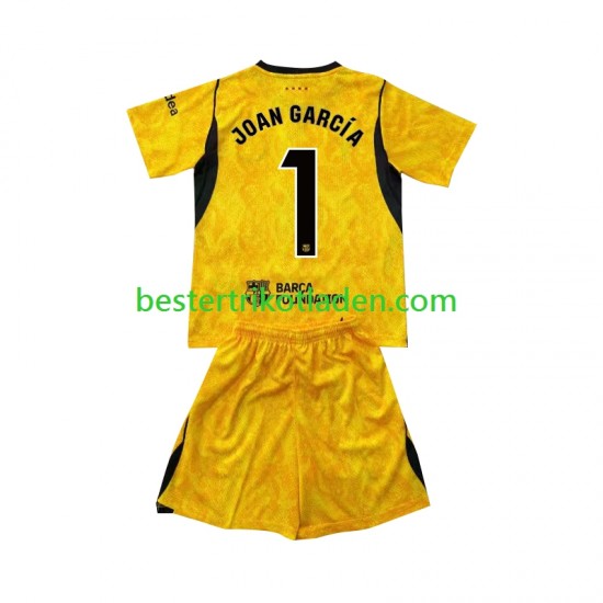 Fußballtrikot FC Barcelona Joan Garcia 1 Torwart Viertes trikot 2026-2027 Kurzarm für Kinder