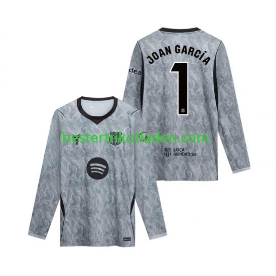Fußballtrikot FC Barcelona Joan Garcia 1 Torwart Auswärts Trikot Away 2026-2027 Langarm für Herren
