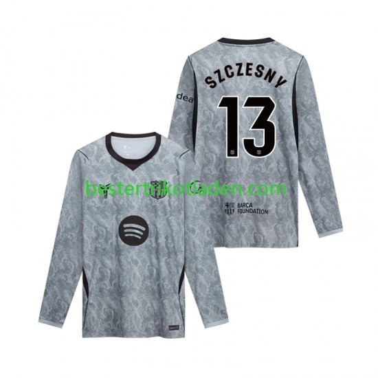 Fußballtrikot FC Barcelona Wojciech Szczesny 13 Torwart Auswärts Trikot Away 2026-2027 Langarm für Herren