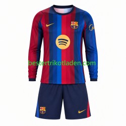 Fußballtrikot FC Barcelona Heim Trikot Home 2026-2027 Langarm für Kinder