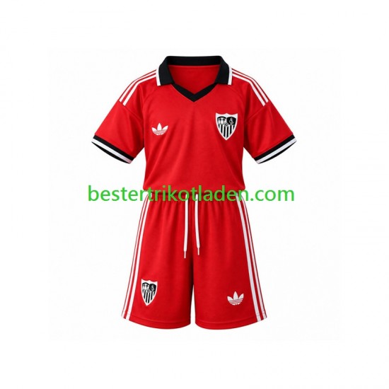 Fußballtrikot FC Sevilla Retro Heim Trikot Home 2026-2027 Kurzarm für Kinder