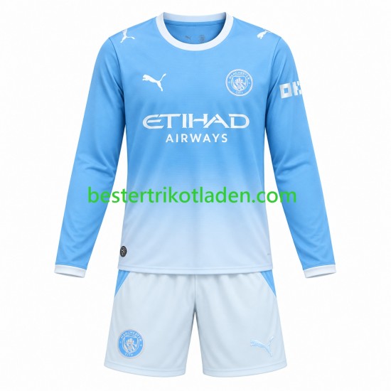 Fußballtrikot Manchester City Heim Trikot Home 2026-2027 Langarm für Kinder