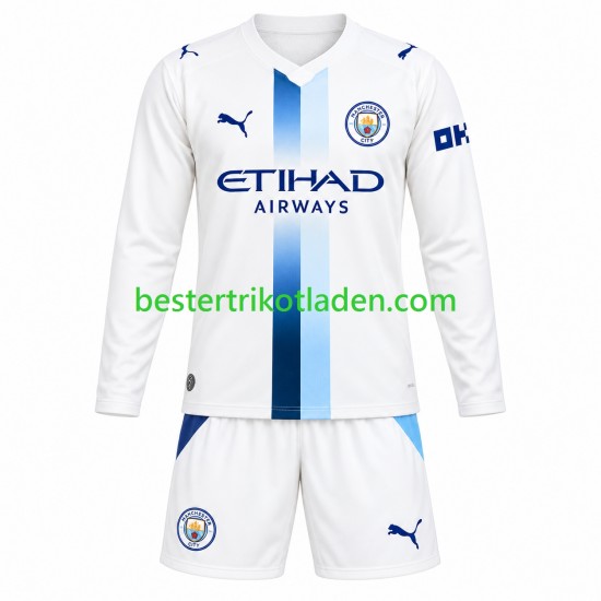 Fußballtrikot Manchester City Ausweich Trikot 3rd 2026-2027 Langarm für Kinder