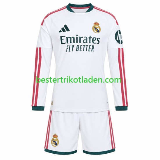 Fußballtrikot Real Madrid Heim Trikot Home 2026-2027 Langarm für Kinder