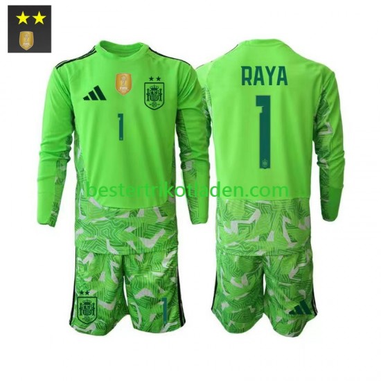 Fußballtrikot Spanien David Raya 1 Torwart Ausweich Trikot 3rd 2026-2027 Langarm für Kinder