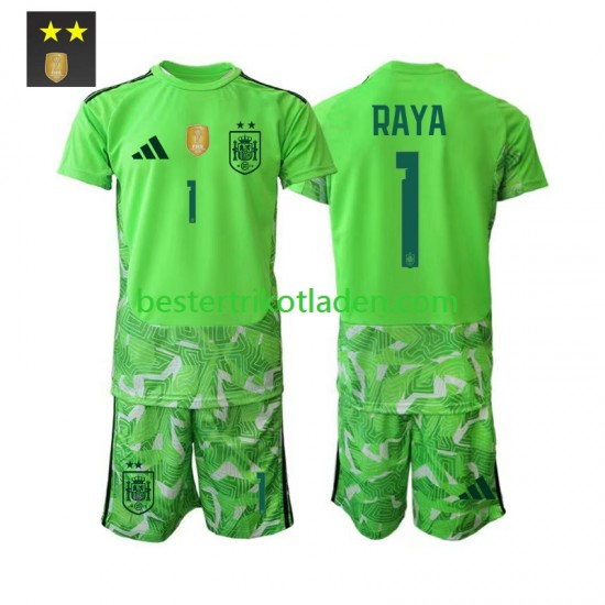 Fußballtrikot Spanien David Raya 1 Torwart Ausweich Trikot 3rd 2026-2027 Kurzarm für Kinder