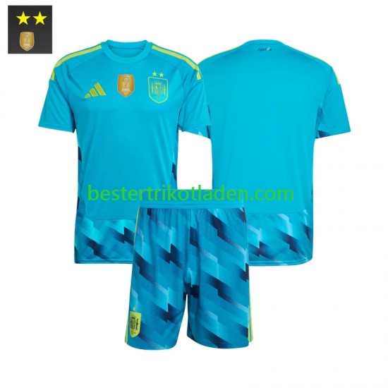 Fußballtrikot Spanien Torwart Heim Trikot Home 2026-2027 Kurzarm für Kinder