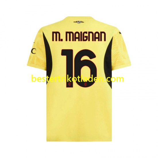 Fußballtrikot AC Mailand Mike Maignan 16 Torwart Auswärts Trikot Away 2024-2025 Kurzarm für Herren