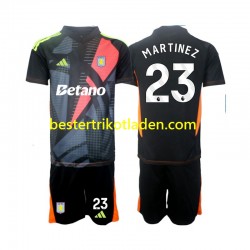 Fußballtrikot Aston Villa Emiliano Martinez 23 Torwart Auswärts Trikot Away 2024-2025 Kurzarm für Kinder