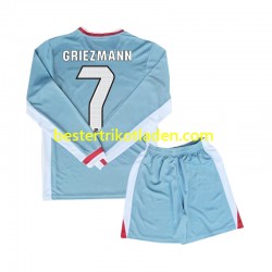 Fußballtrikot Atlético Madrid Antoine Griezmann 7 Auswärts Trikot Away 2024-2025 Langarm für Kinder