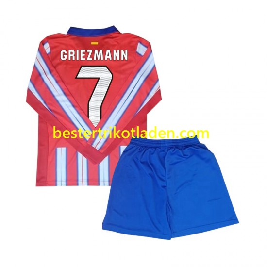 Fußballtrikot Atlético Madrid Antoine Griezmann 7 Heim Trikot Home 2024-2025 Langarm für Kinder