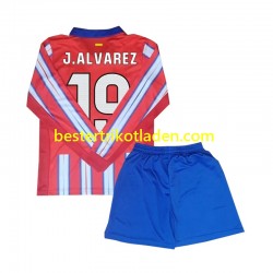 Fußballtrikot Atlético Madrid Julian Alvarez 19 Heim Trikot Home 2024-2025 Langarm für Kinder