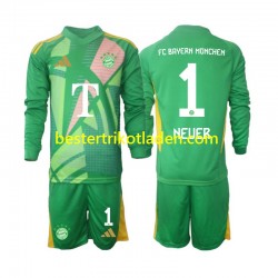 Fußballtrikot FC Bayern München Manuel Neuer 1 Torwart Viertes trikot 2024-2025 Langarm für Kinder