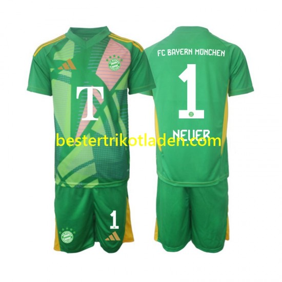 Fußballtrikot FC Bayern München Manuel Neuer 1 Torwart Viertes trikot 2024-2025 Kurzarm für Kinder