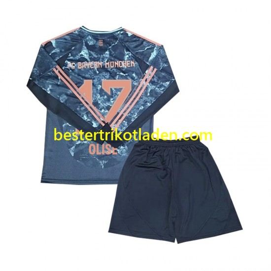 Fußballtrikot FC Bayern München Olise 17 Auswärts Trikot Away 2024-2025 Langarm für Kinder