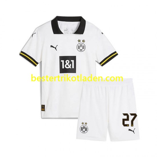 Fußballtrikot Borussia Dortmund Karim Adeyemi 27 Ausweich Trikot 3rd 2024-2025 Kurzarm für Kinder