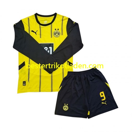 Fußballtrikot Borussia Dortmund Serhou Guirassy 9 Heim Trikot Home 2024-2025 Langarm für Kinder