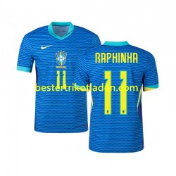 Fußballtrikot Brasilien RAPHINHA 11 Auswärts Trikot Away 2024 Kurzarm für Herren